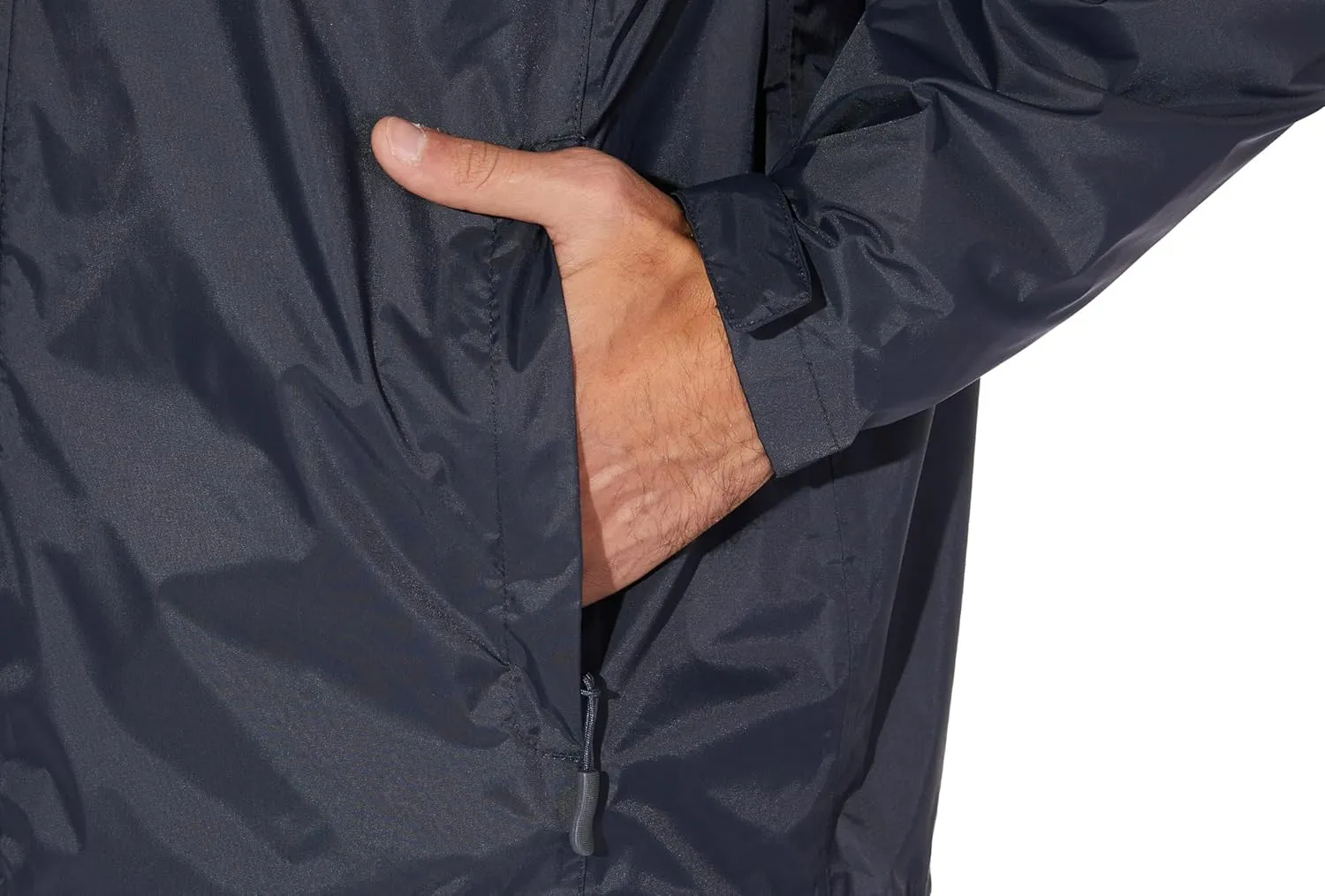 Men's Rain Jacket Lightweight Waterproof Raincoat with Adjustable Hooded Outdoor Hiking Windbreaker