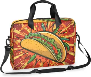 Mexican Taco Food Laptop Sleeve Case 14 15 15.6 inch, Mexican Taco Food Laptop Briefcase Shoulder Bag Waterproof Travel Computer Cover Carrying Bags