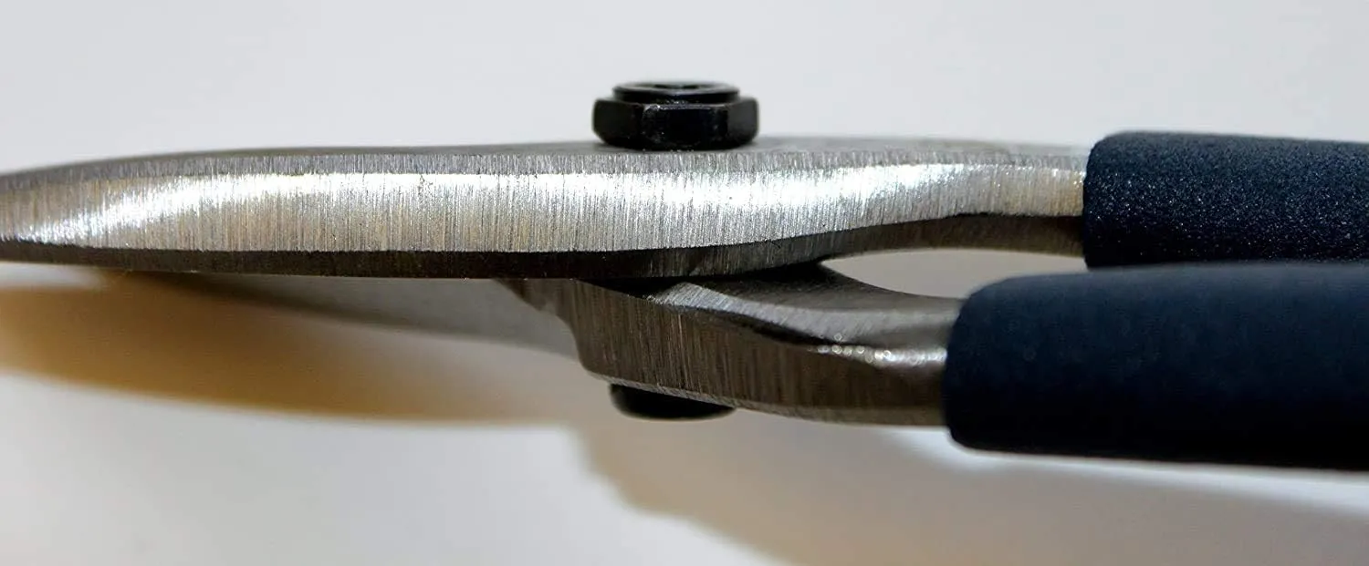 MIDWEST Tinner Snip - Straight and Wide Cut Sheet Metal Cutter with Forged Blades & Kush'n-Kote Grips - MWT-87S