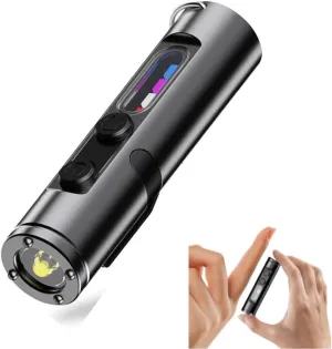 Mini The Ultimate Everyday Micro Tool,Portable Mini Pocket-Sized Flashlights with Hat Clip,Fingertip Sized Handheld Flashlight for Outdoor Adventure,for Camping, Emergency & Everyday Us (Black)