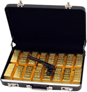 Miniature Golden Brick Mini Suitcases for Doll House 18pcs Mini Bricks Models Decorative Bars