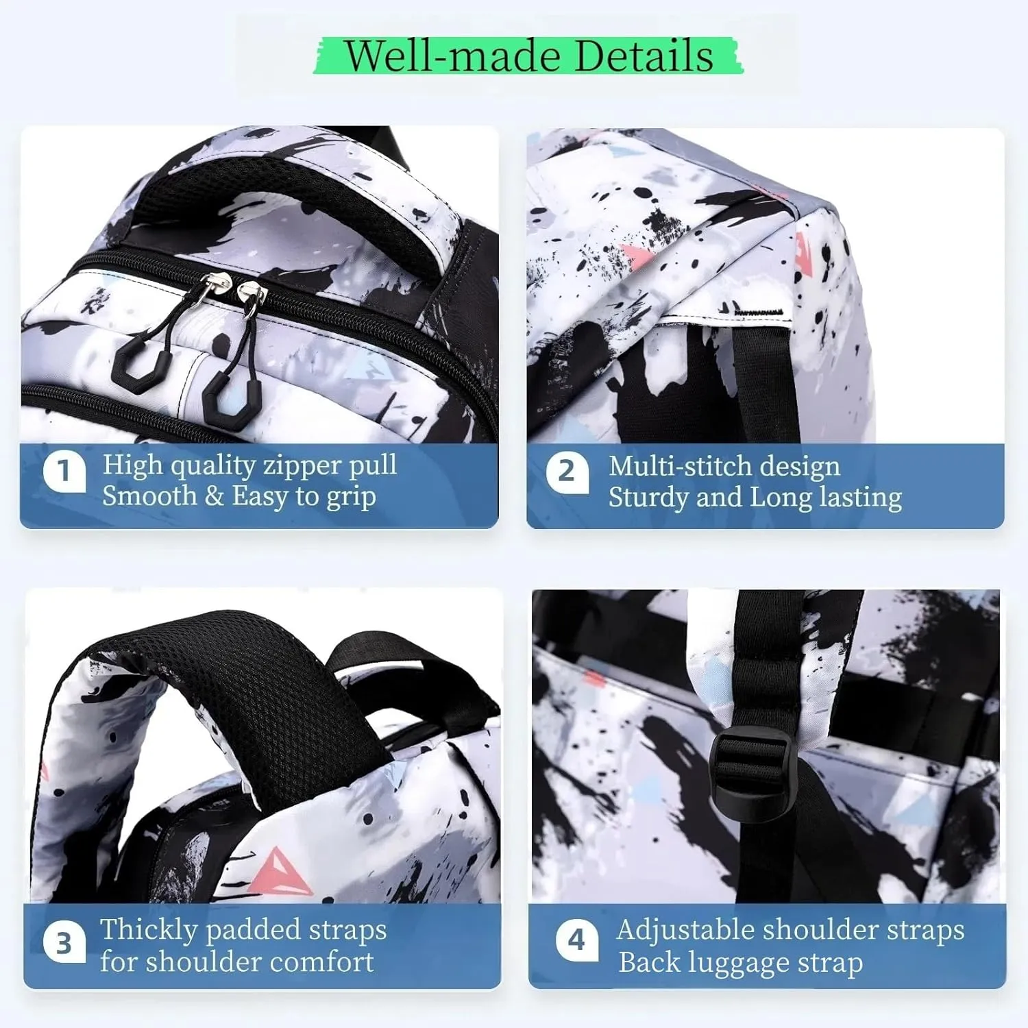 MITOWERMI Kids Backpack Bookbag for Boys School Bags Multi-pocket Teen Girls Backpack for School Elementary Students Schoolbags Casual Knapsack (Black)