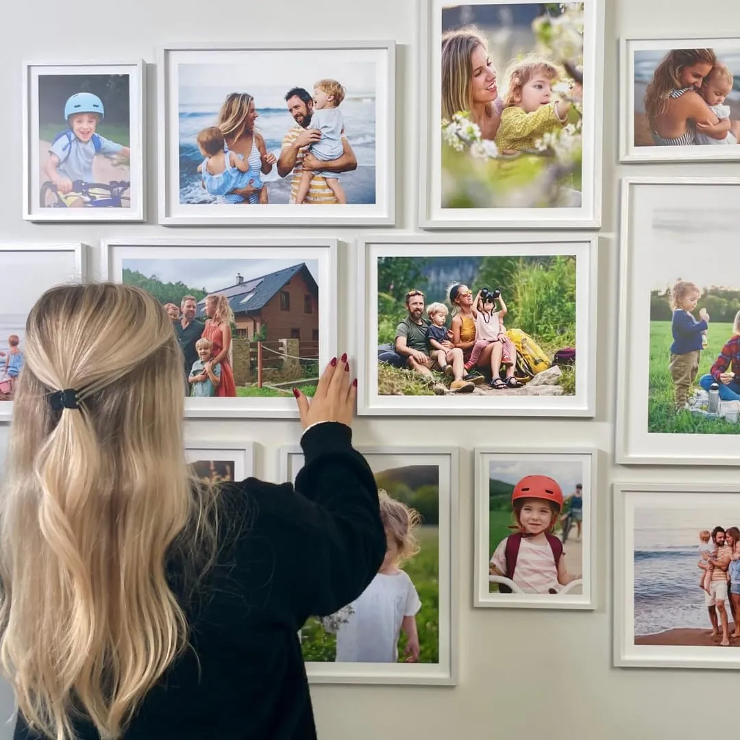 Mixtiles Official Custom Photo Tiles - Personalized Printed Photos - Magnetic Wall Frames - Adhesive Sticker, No Nails - Various Sizes and Frames - 8x8-tiles-Tile - Black Frame