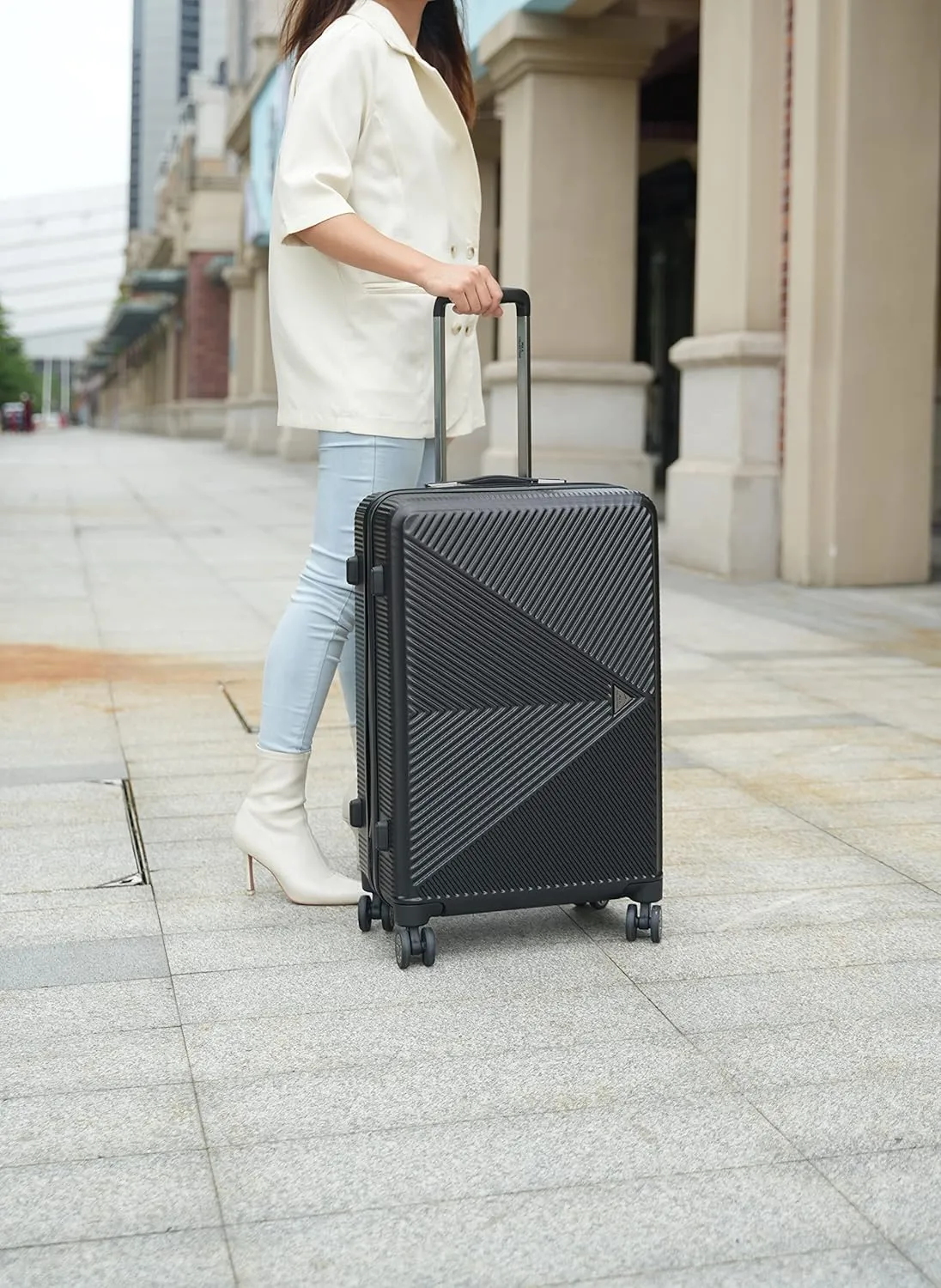 MKF Collection Polycarbonate Luggage Travel bags, TSA-approved lock Lightweight Wheeled Large Suitcases with wheels
