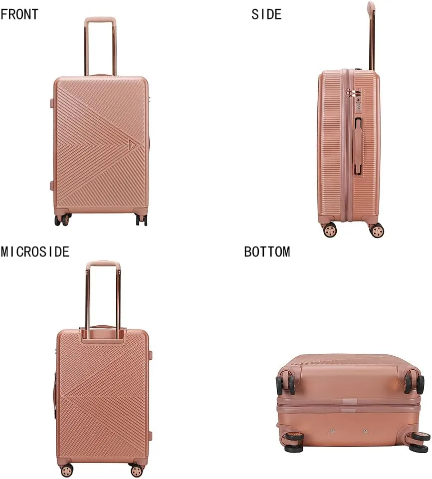 MKF Collection Polycarbonate Luggage Travel bags, TSA-approved lock Lightweight Wheeled Large Suitcases with wheels