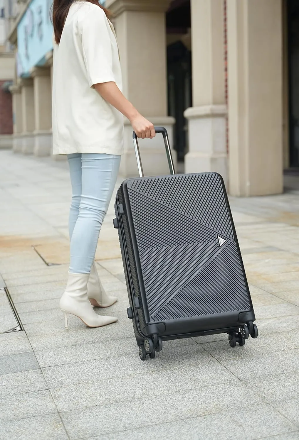 MKF Collection Polycarbonate Luggage Travel bags, TSA-approved lock Lightweight Wheeled Large Suitcases with wheels