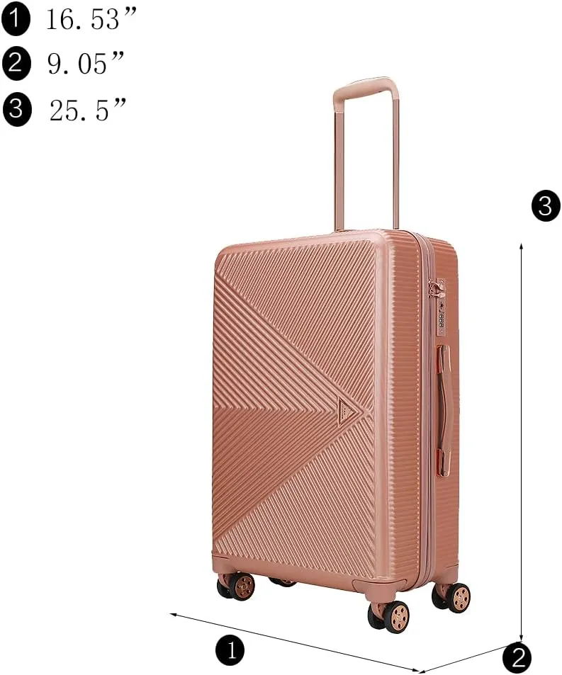 MKF Collection Polycarbonate Luggage Travel bags, TSA-approved lock Lightweight Wheeled Large Suitcases with wheels