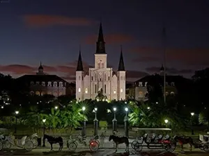 MOER SKY Saint Louis Cathedral 5D Diamond Painting Kits, Dusk French New Orleans Crystal Diamond Embroidery Paintings Arts Home Wall Decoration 12x16 inch