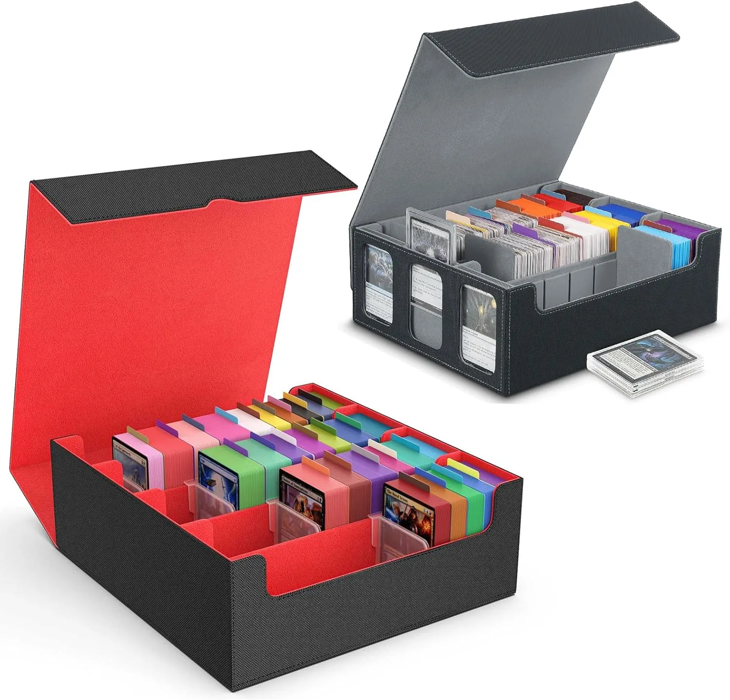MoKo Modern 3000  MTG Deck Box with 24 Colorful Dividers & 4 Card Supporters, 2500  MTG Deck Box with 24 Colorful Dividers & 3 Card Supporters