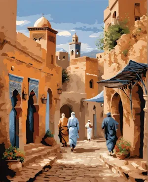 Morocco Collection PD (36) - Scene in Morocco - Van-Go Paint-by-Number Kit 40CMx50CM no Frame