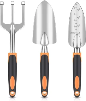 Multi-Functional Eco-Friendly Gardening Tool Bag Set - Includes a Shovel, Pruning Shears, Spray Bottle, and Planting Gloves, Suitable for Gardening and Indoor Planting. (Black-Orang Quadrate)