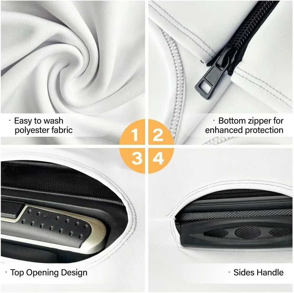 Mumeson Blue Butterfly Moon Luggage Protection - Waterproof Anti Dust Suitcase Sleeve for Wheeled Suitcases - Anti-Scratch Baggage Cover