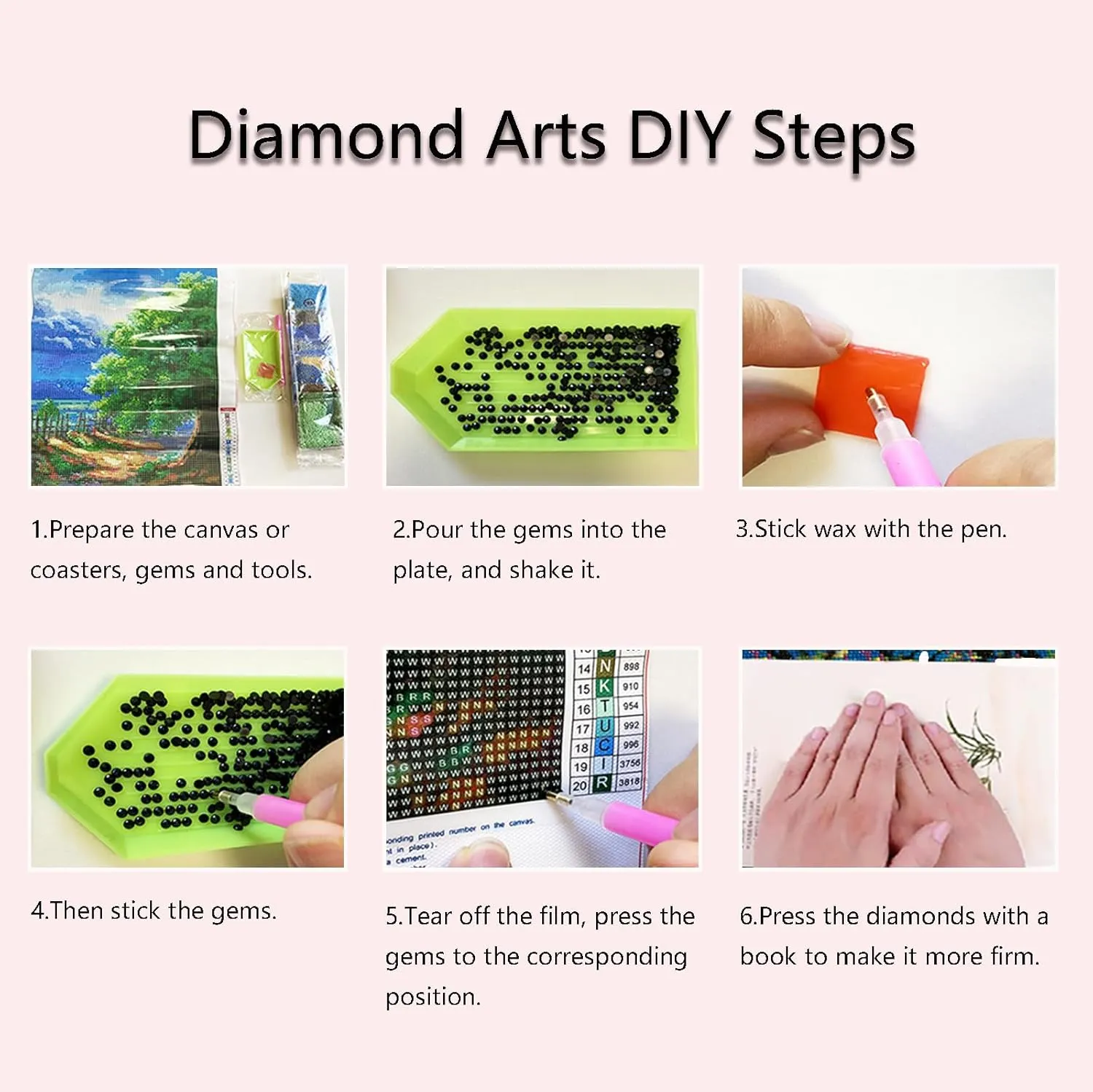 Muzagroo Art DIY Diamond Painting Kits for Adults, 5D Diamond Art Kits for Beginners Paint by Diamond, Monet Diamond Arts and Crafts for Living Room Bedroom 4 PCS Wall Art
