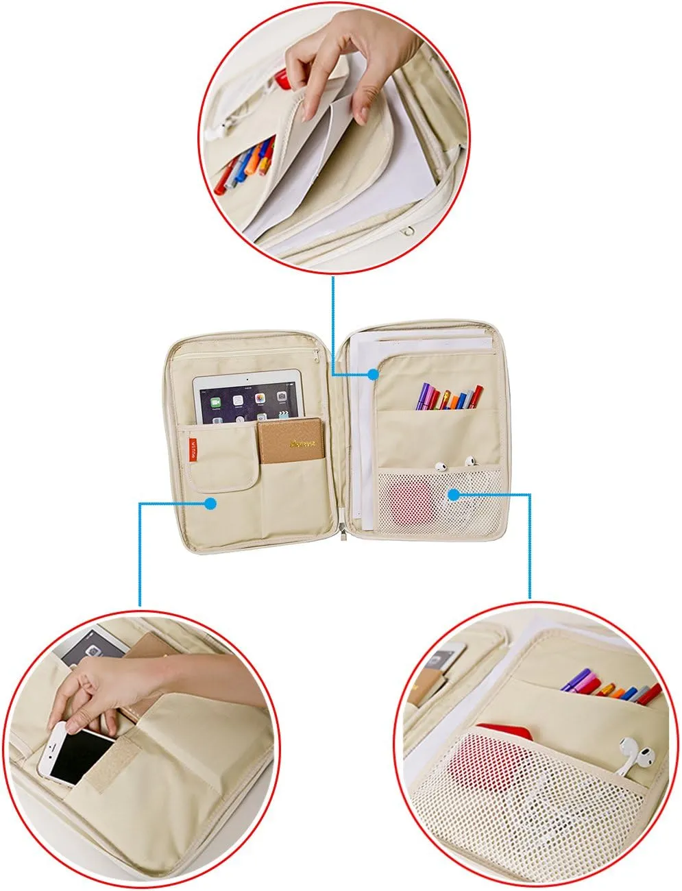 mygreen Universal Travel Gear Organizer/Electronics Accessories Bag/Document File Bag