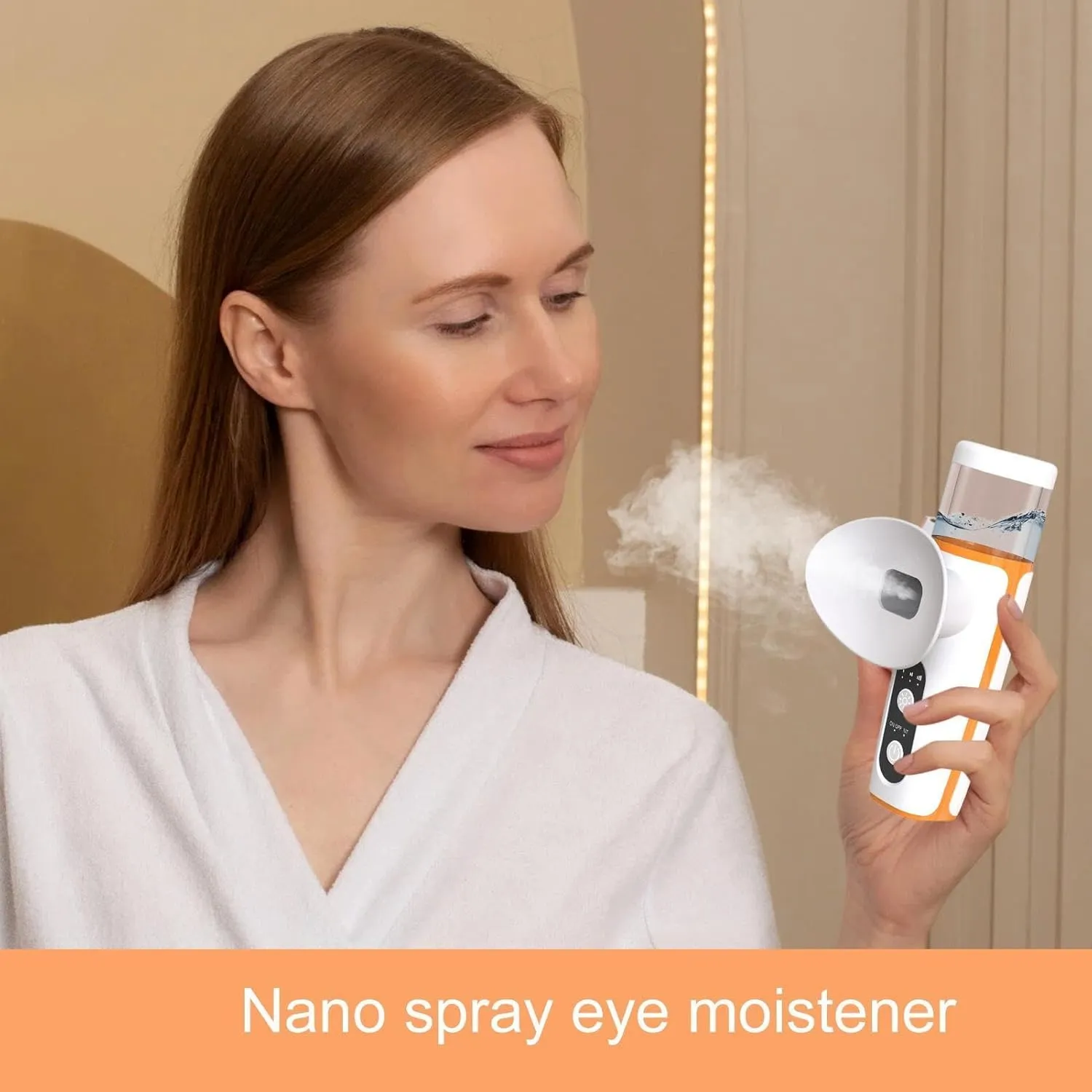 Nano Eye Mist Therapy Wand, Eye Steamer, Handheld Face Eye Relief Steam Therapys Machine for Dry Eyes with Cold & Hot Compress Modes for Moisturizing, Soothing and Relief Dry Eyes