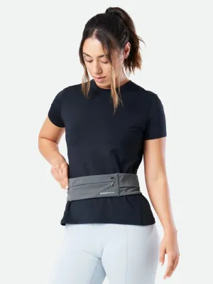 Nathan | Adjustable Fit Zipster 2.0 Storage Belt | Unisex | Gravity Grey
