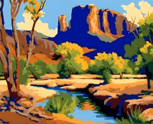 National Parks Collection PD (10) - Big Bend Park, USA - Van-go Paint-by-Number Kit 40CMx50CM DIY Frame