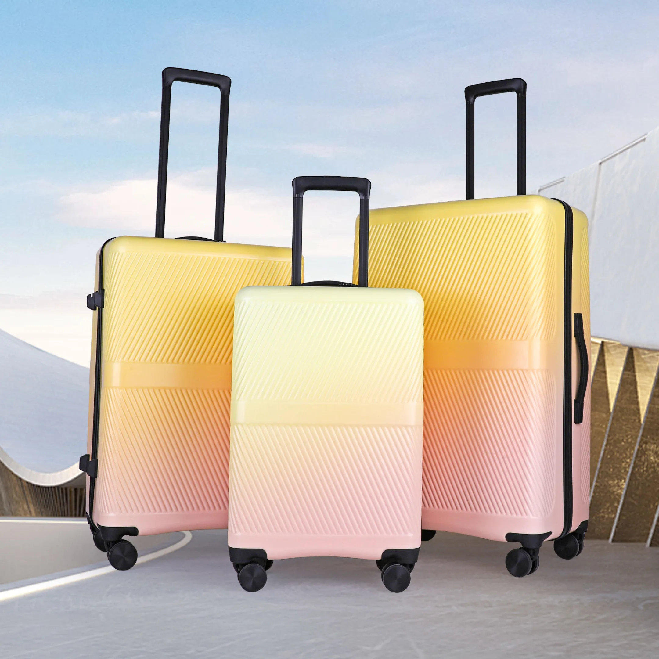 Nature Gradient Lightweight Suitcase - Full Set