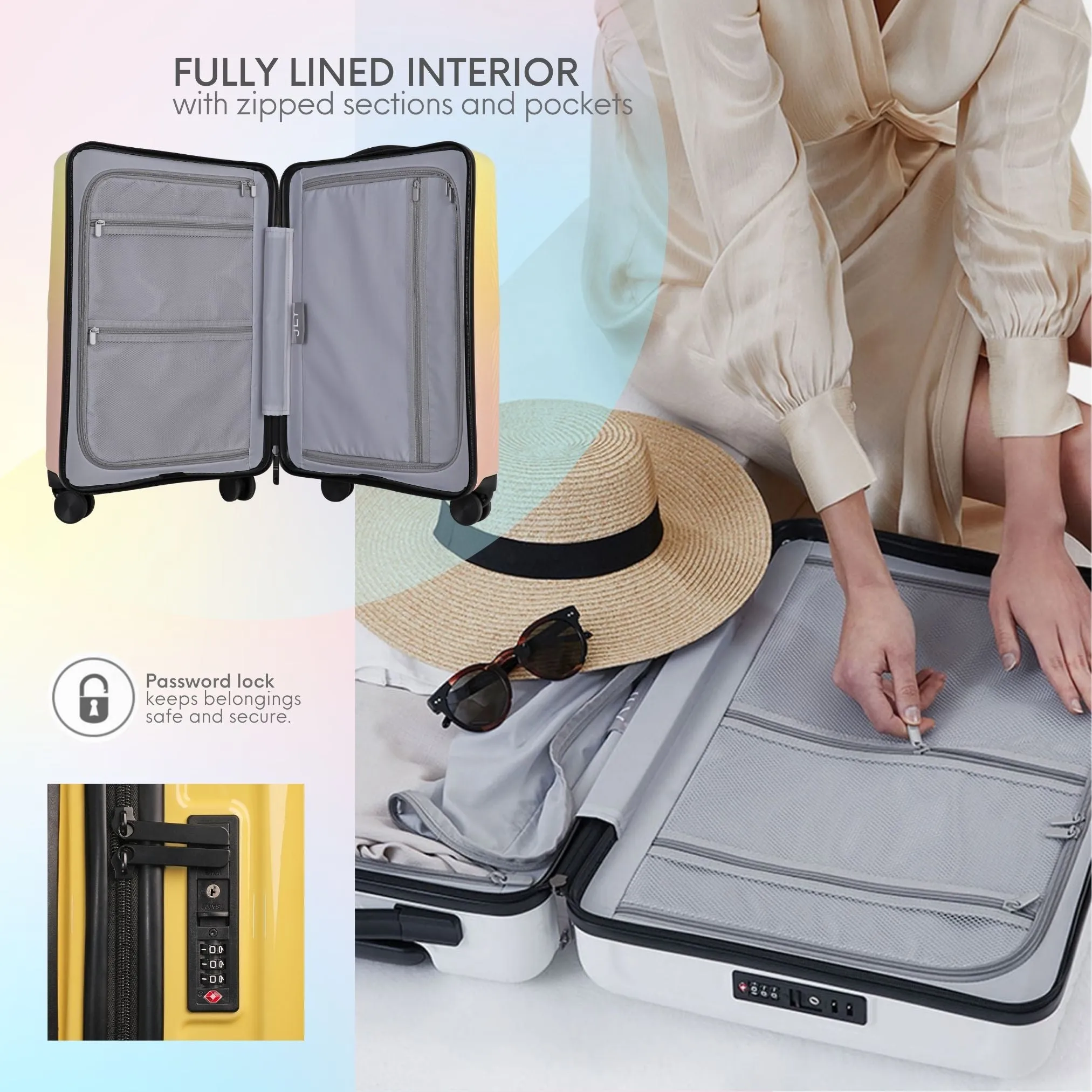Nature Gradient Lightweight Suitcase - Full Set