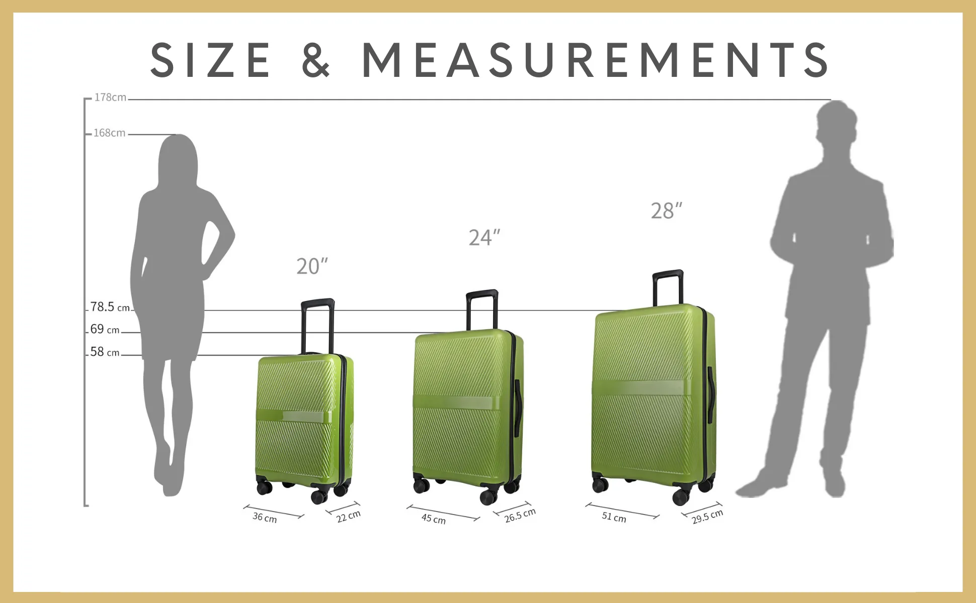 Nature Gradient Lightweight Suitcase - Full Set
