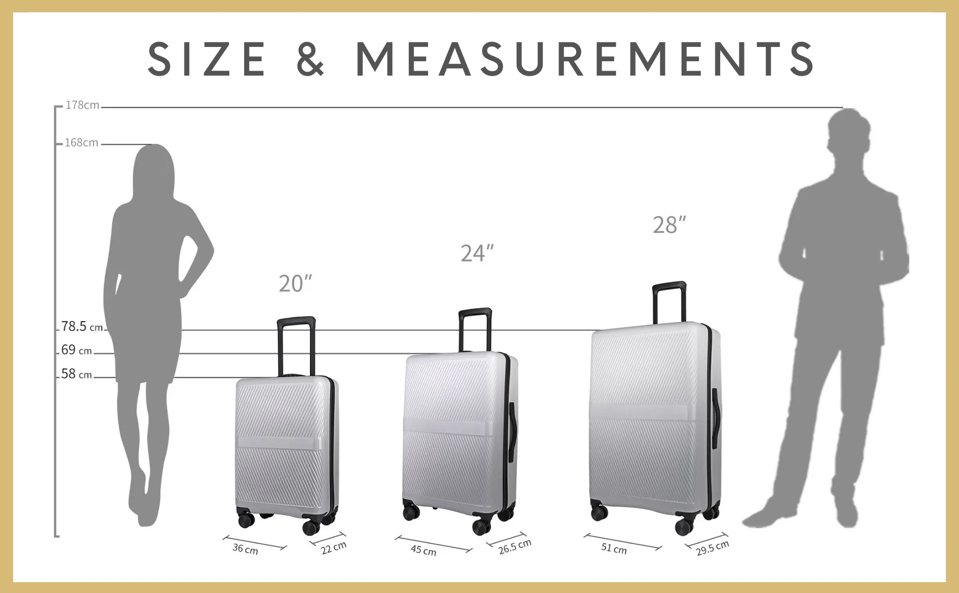 Nature Gradient Lightweight Suitcase - Full Set