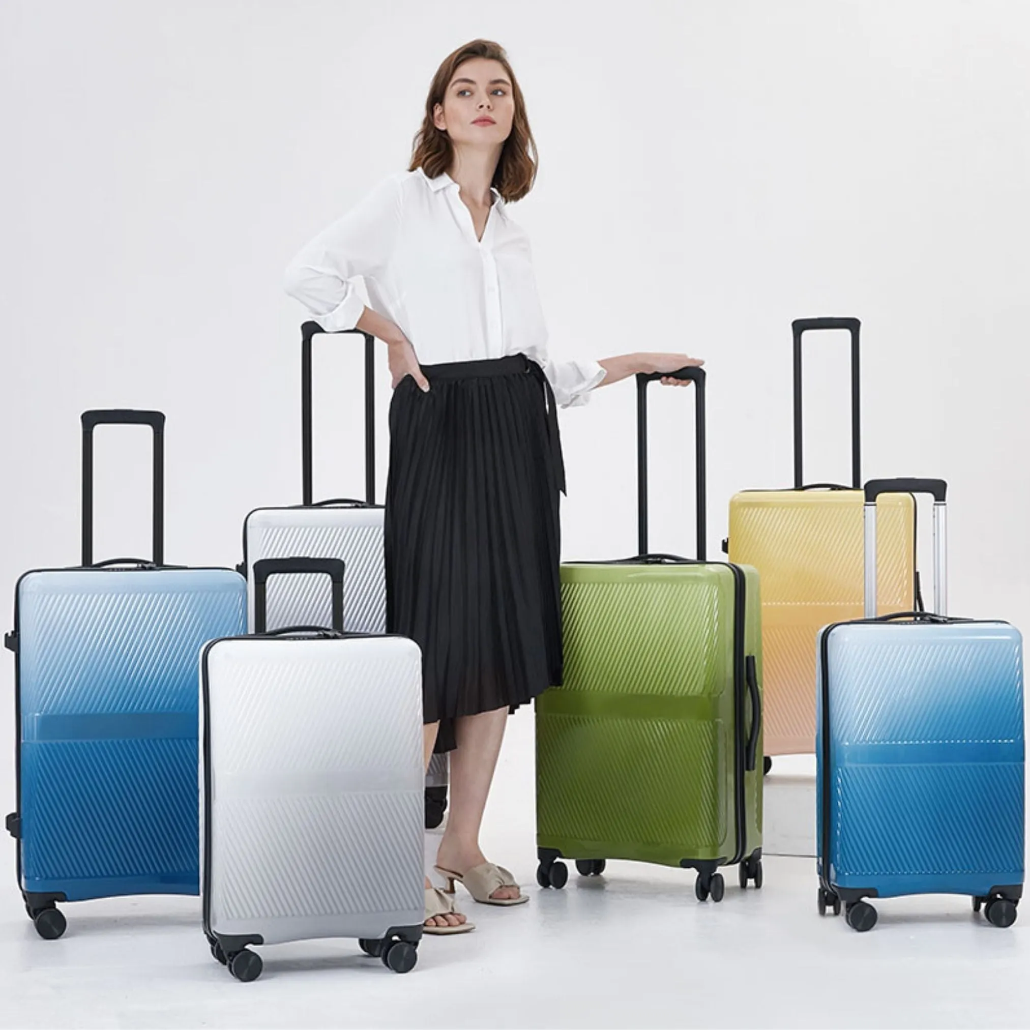 Nature Gradient Lightweight Suitcase - Full Set