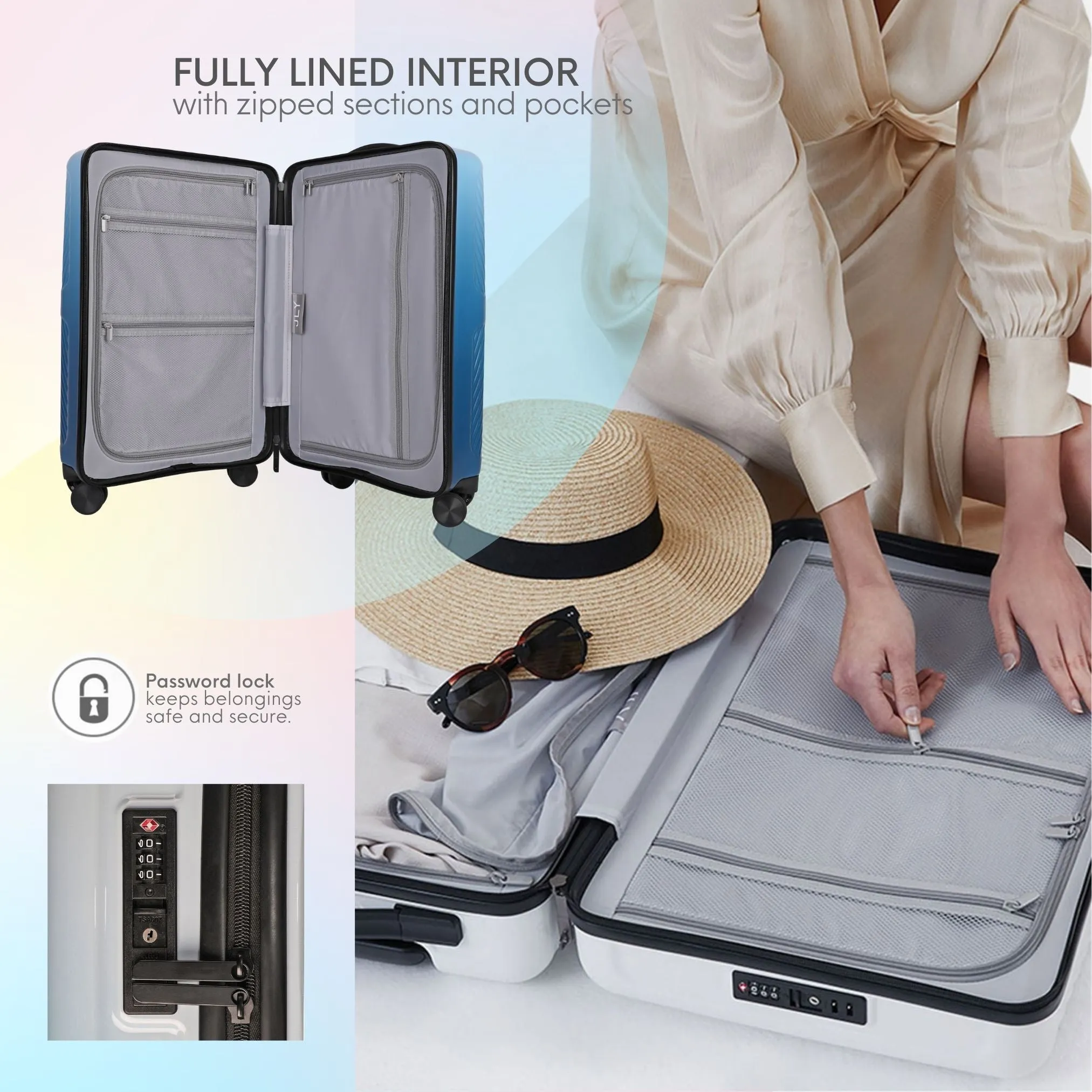 Nature Gradient Lightweight Suitcase - Full Set