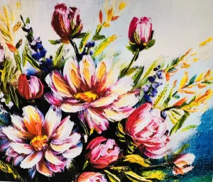 NEW 16x20 TUMOVO Paint By Numbers For Adults Beginner FLORAL Paint-by-Numbers On Canvas Home Decor Unframed