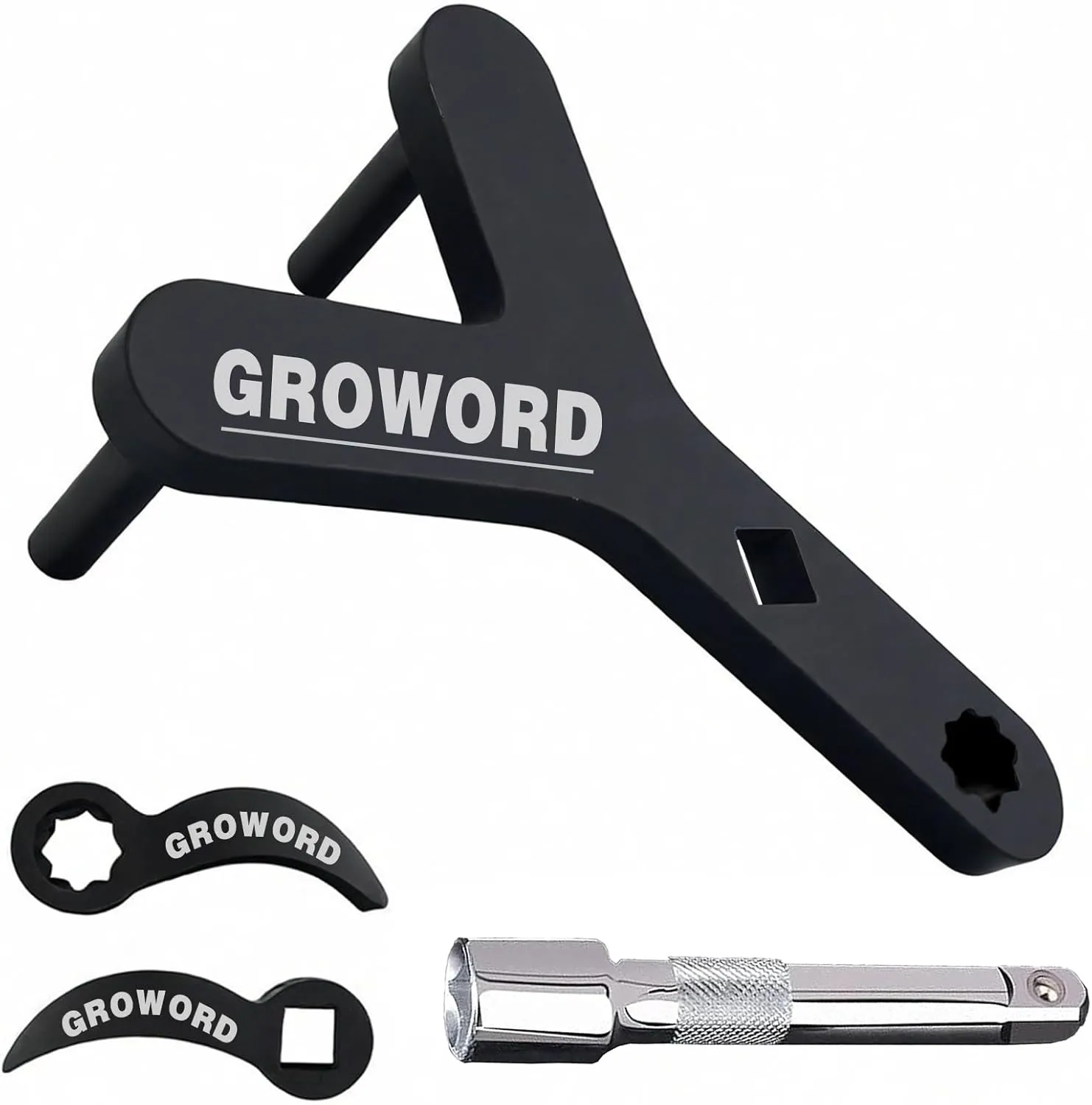 New Lower Control Arm Prying Tool Kit,1/2"Suspension Specialty Bushing Tool and Pry Bar Wrench Adaptor Head,Mainly for Control Arm and Suspension Removal,Suitable for Most Front-wheel Drive Vehicles