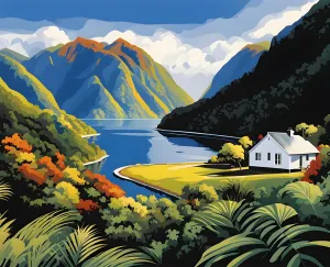 New Zealand Collection PD (11) - Doubtful Sound - Van-Go Paint-by-Number Kit 60x75cm no Frame