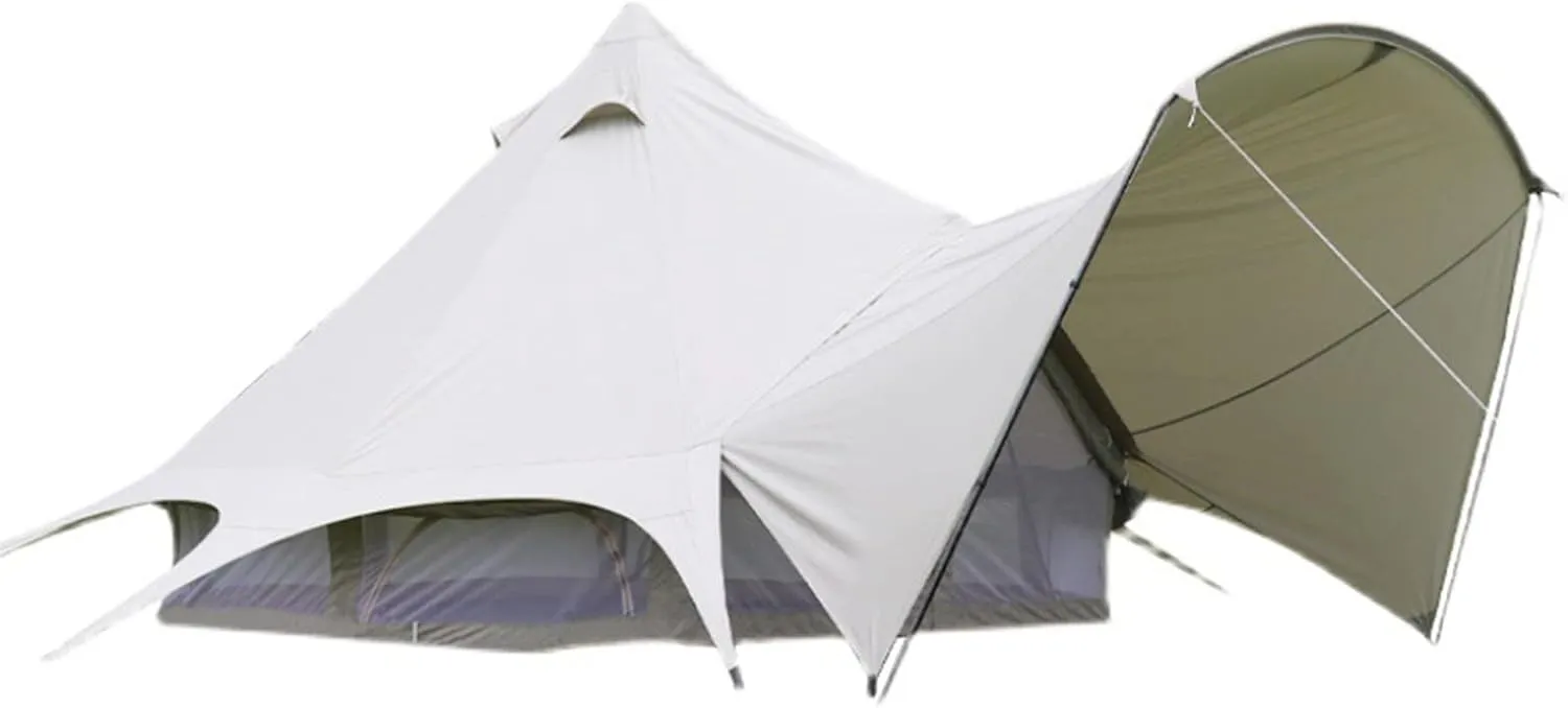 NIEH Bell Tent- W/Stove Jack, 4 Season Luxury Outdoor Camping and Glamping Yurt Tent for Family Camping Outdoor Hunting Party