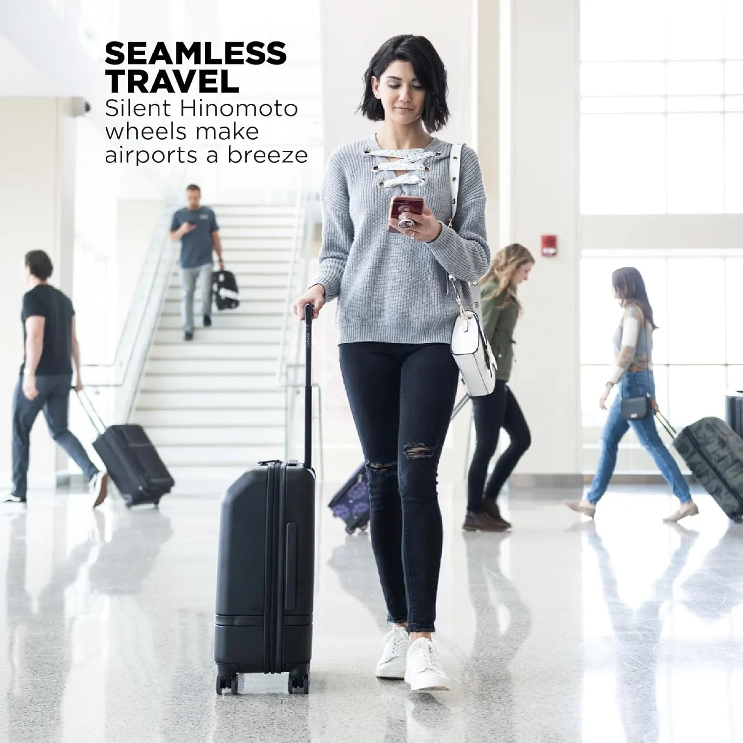 NOMATIC Carry-On Classic Luggage Perfect for 3-5 Day Trips, Hard Case Luggage for Men and Women
