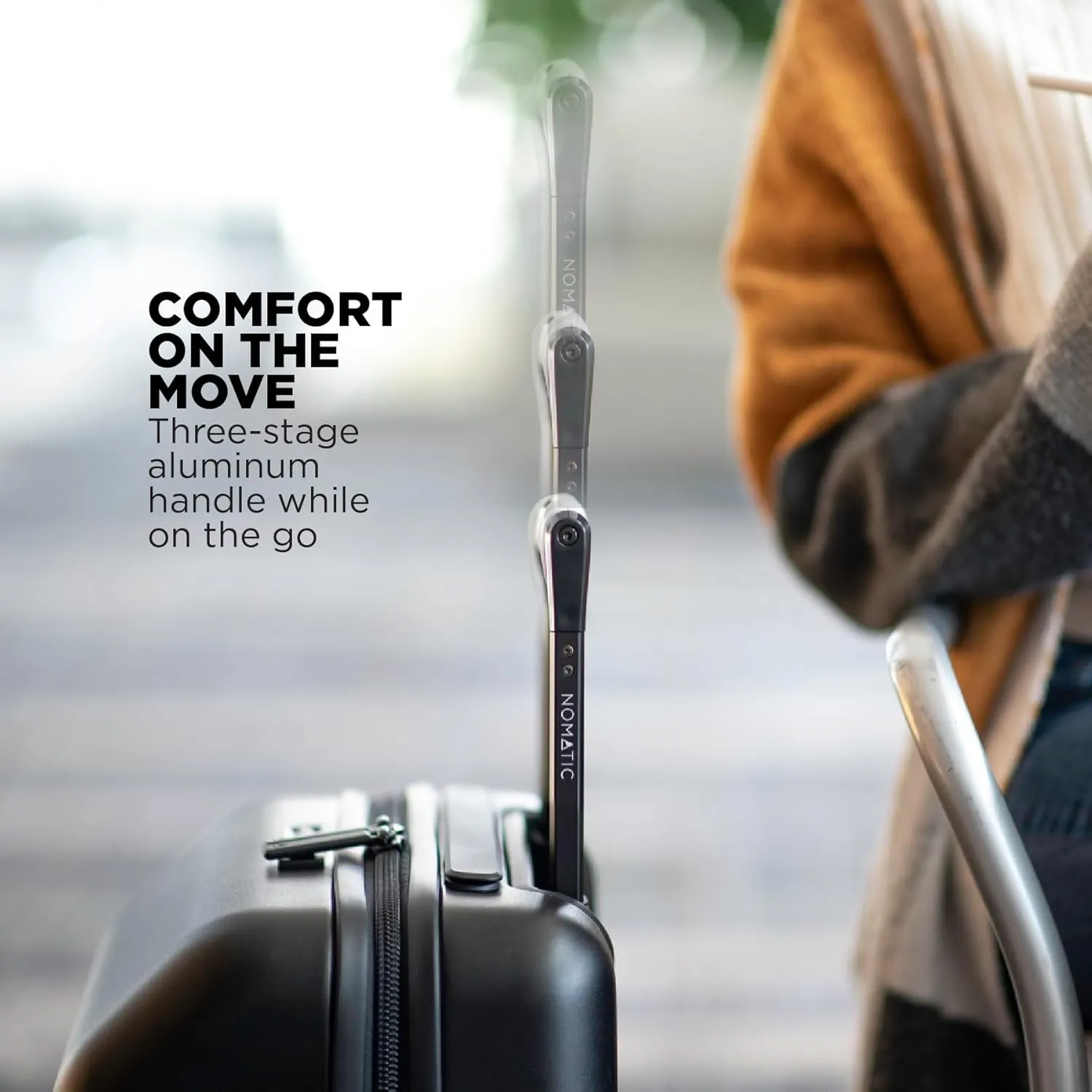 NOMATIC Carry-On Classic Luggage Perfect for 3-5 Day Trips, Hard Case Luggage for Men and Women