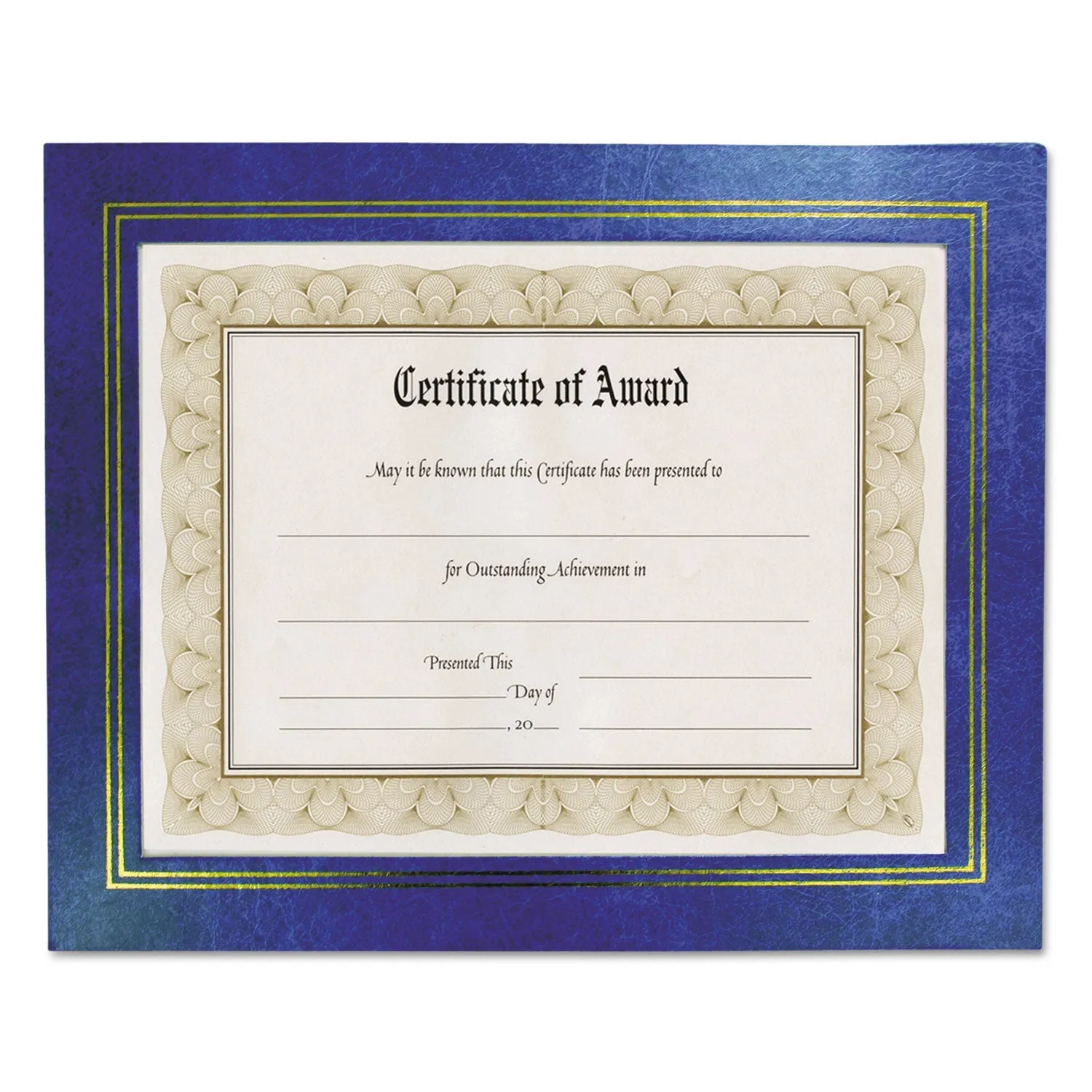 NuDell™ Leatherette Document Frame, 8.5 x 11, Blue, Pack of Two