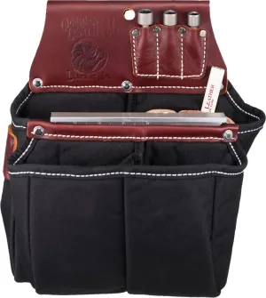 Occidental Leather 8068 Occidental Hand Crafted Leather 9 Compartment Impact Gun & Drill Bag, Black