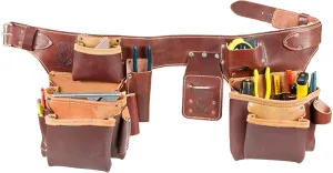 Occidental Leather Pro Carpenter’s 5 Bag Toolbelt Assembly - Large - 22 Pockets & Tool Holders - Premium Top-Grain Leather - Made in USA