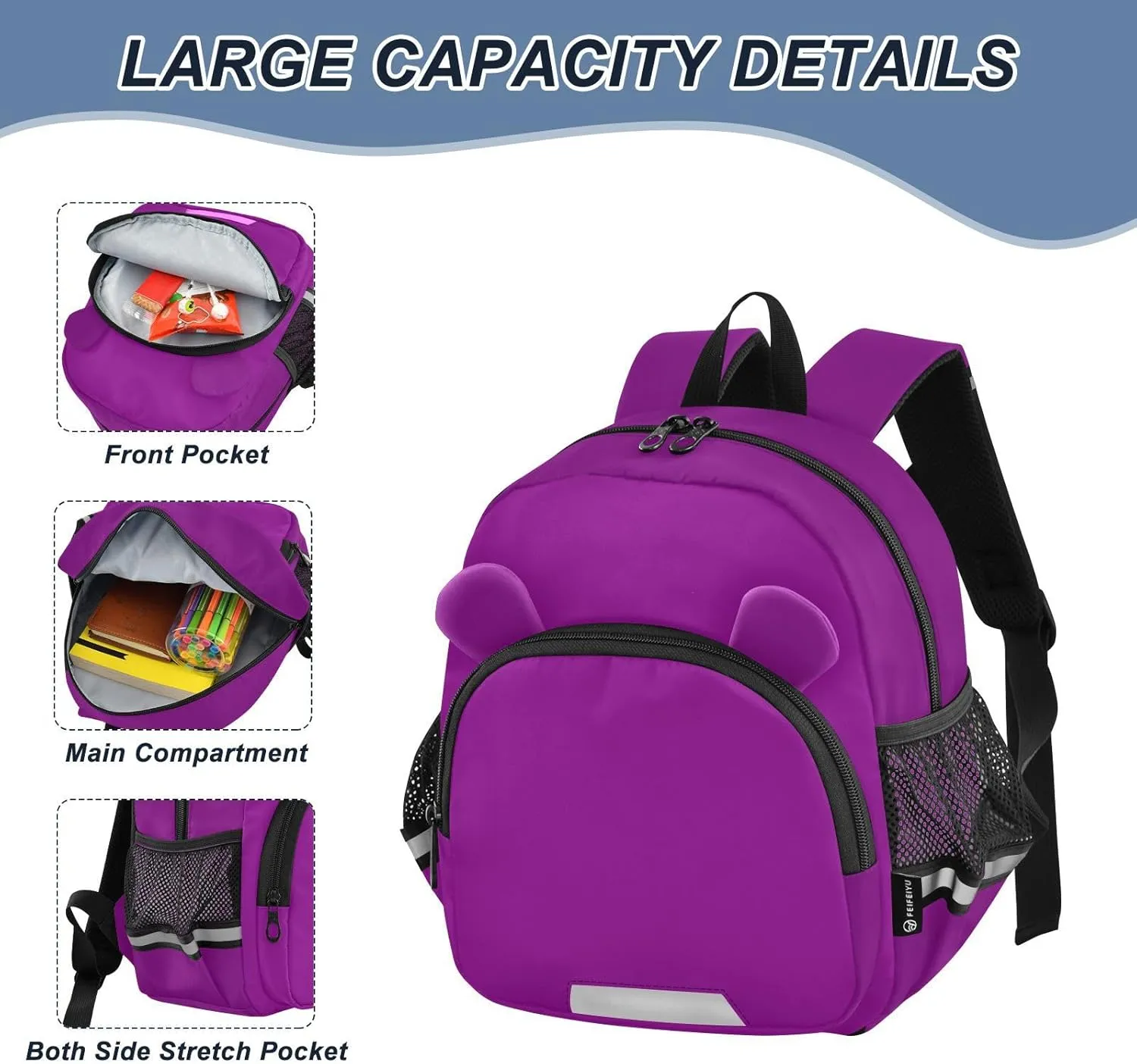 ODAWA Kid Backpacks Patriarch Children Harness Bookbag, Toddler Schoolbags for Boys and Girls