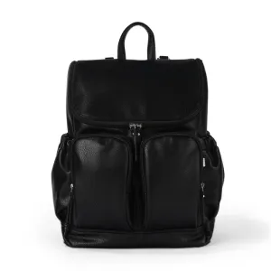 OiOi Signature Nappy Backpack Black Vegan Leather Best Seller Mothers Day