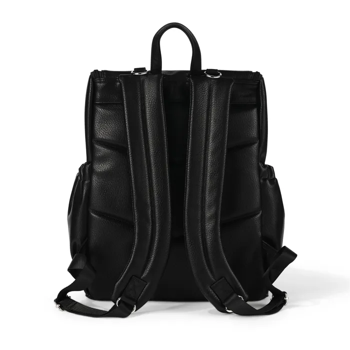 OiOi Signature Nappy Backpack Black Vegan Leather Best Seller Mothers Day