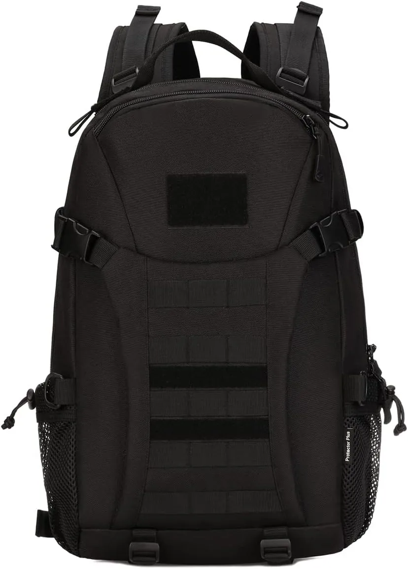 Outdoor Backpack Nylon Backpack Men Camping Backpacks, Black, One Size