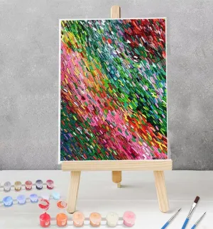 Paint by Numbers for Adults Abstract Paint by Numbers Kit on Canvas for Beginners Number Painting Set Craft Supplies 3 Paintbrushes and Acrylic Paint Pink24x31in Model YEYUMEOZ5-0