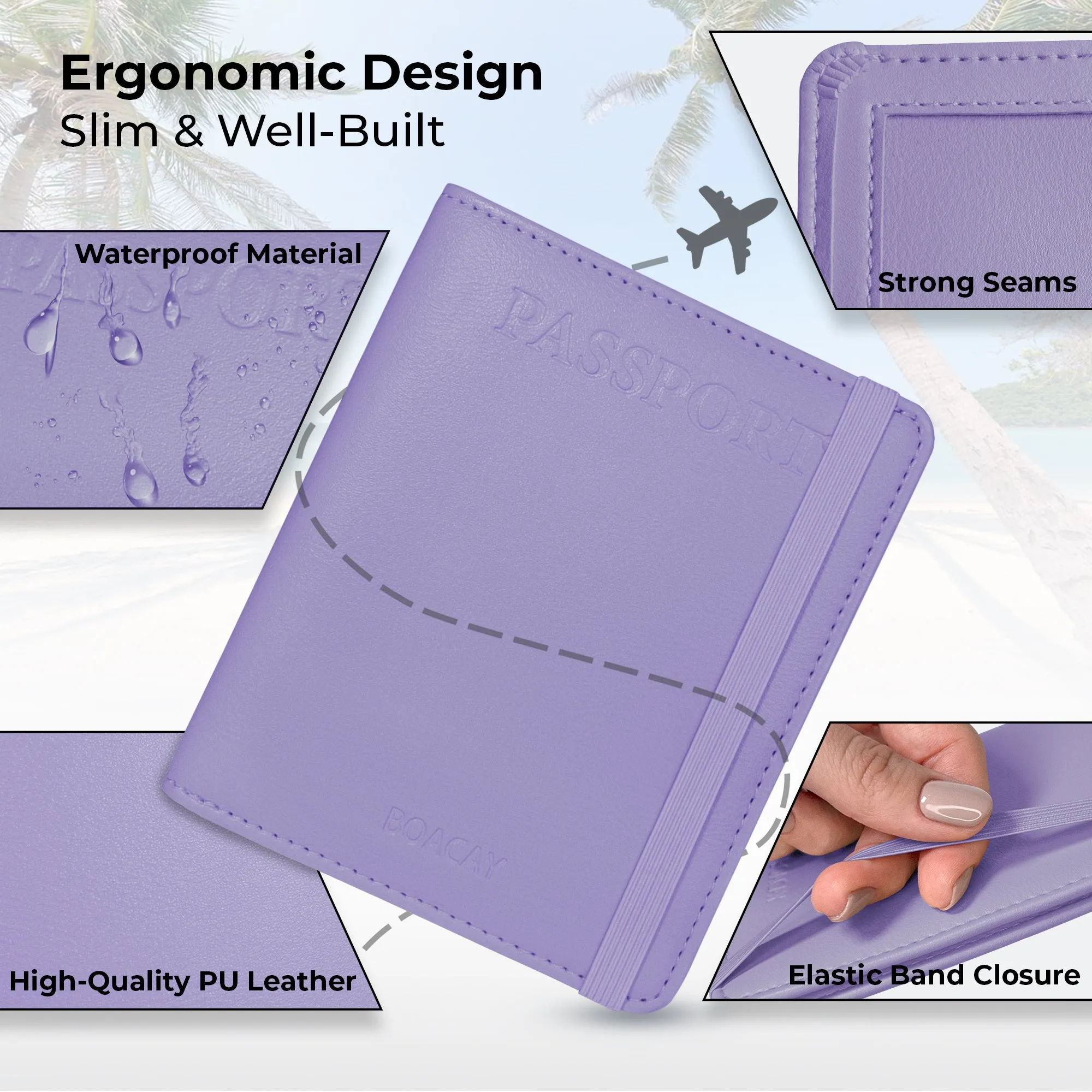 Passport Holder & Wallet - Lavender