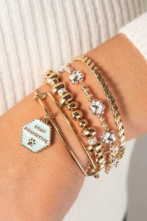 Paw Print Dog Bangle