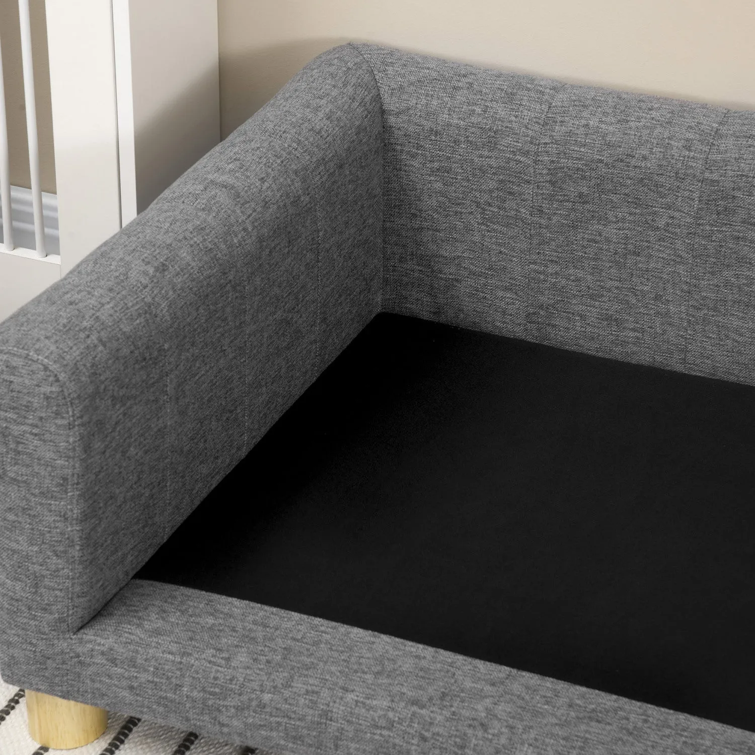 Pawhut Modern Pet Sofa Cat Or Medium Large Dog Bed W/ Removable Seat Cushion, Dark Grey|Pawhut Canape Moderne Pour Animal Domestique Lit Pour Chat Ou Grand Chien Avec Coussin De Siege Amov