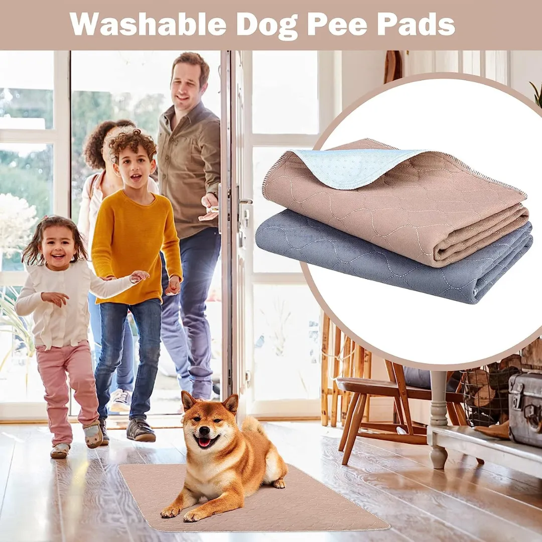 PAWMOM Super Absorbent Washable Pee Pads with Non-Slip Design for Pets