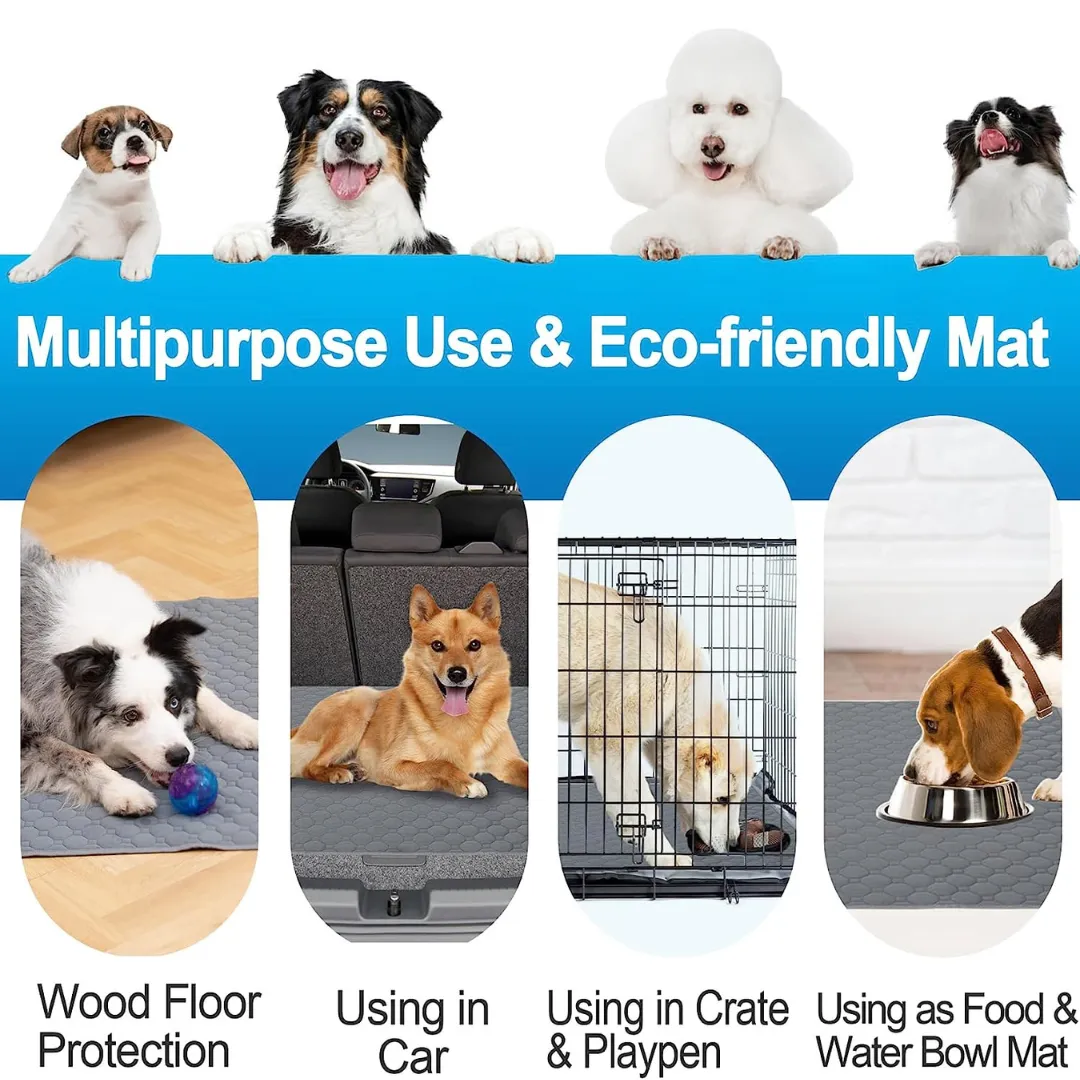 PAWMOM Super Absorbent Washable Pee Pads with Non-Slip Design for Pets