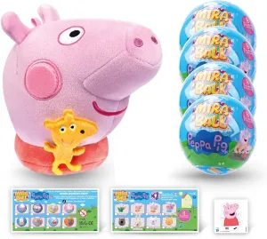 Peppa Pig Mystery Expandable Maxi Plush to UNbox, Collectible Squishy and Soft Plush with 4 Surprise, Limited Edition, Great Toy Gift, Trendy for Kids Aged 3  (4-Pack)