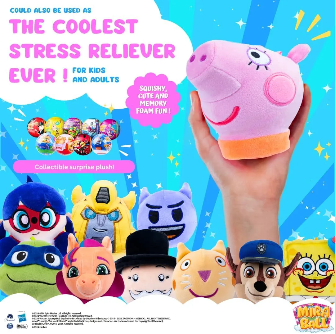 Peppa Pig Mystery Expandable Maxi Plush to UNbox, Collectible Squishy and Soft Plush with 4 Surprise, Limited Edition, Great Toy Gift, Trendy for Kids Aged 3  (4-Pack)