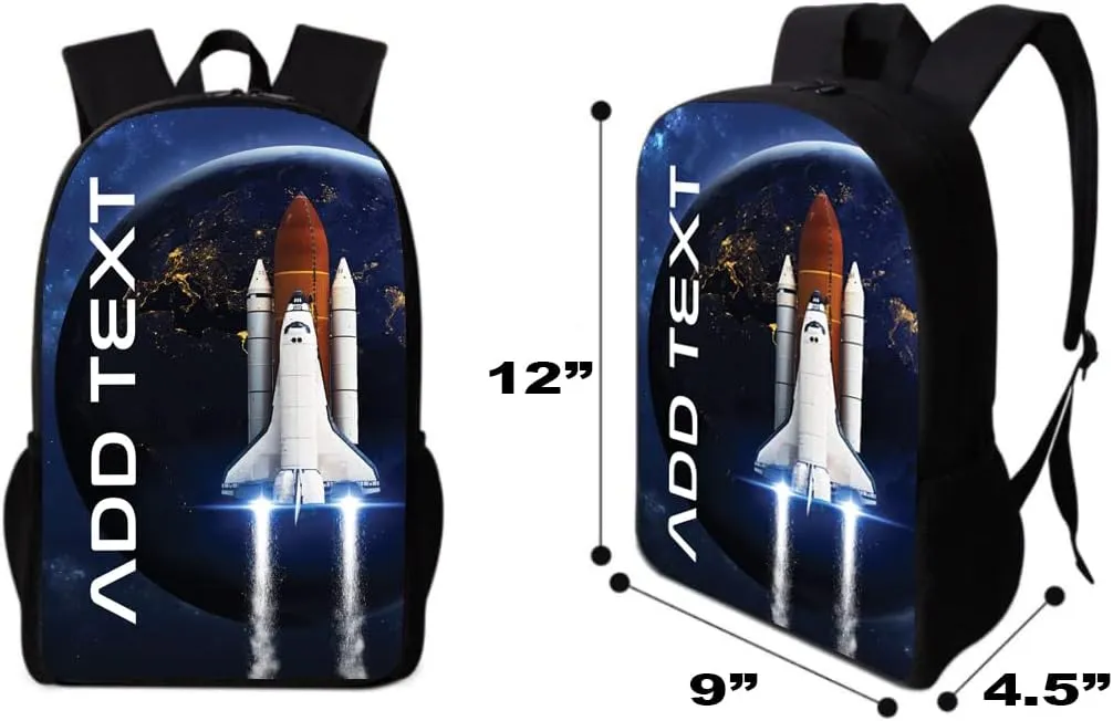 Personalized Backpack Toddler 14" inch - Space Shuttle