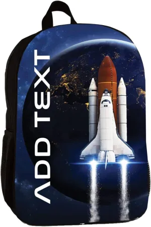 Personalized Backpack Toddler 14" inch - Space Shuttle